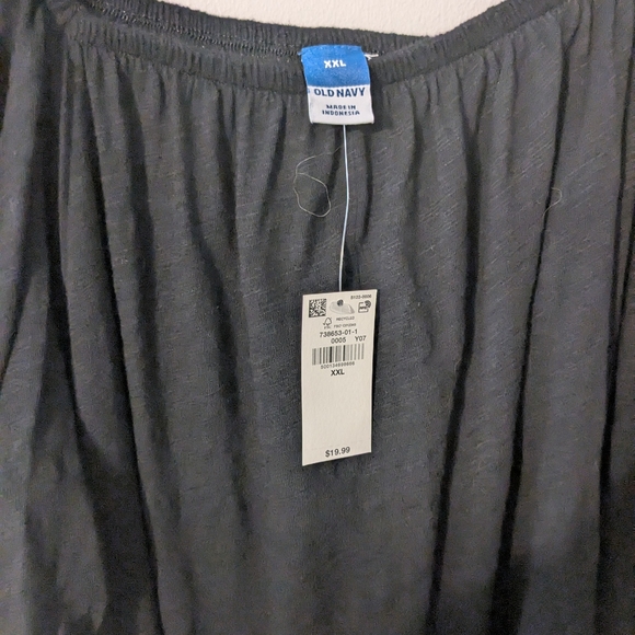 Old Navy Elegant Black Square Neck Puff Sleeve Top - Black - New With Tags XXL - Picture 4 of 11